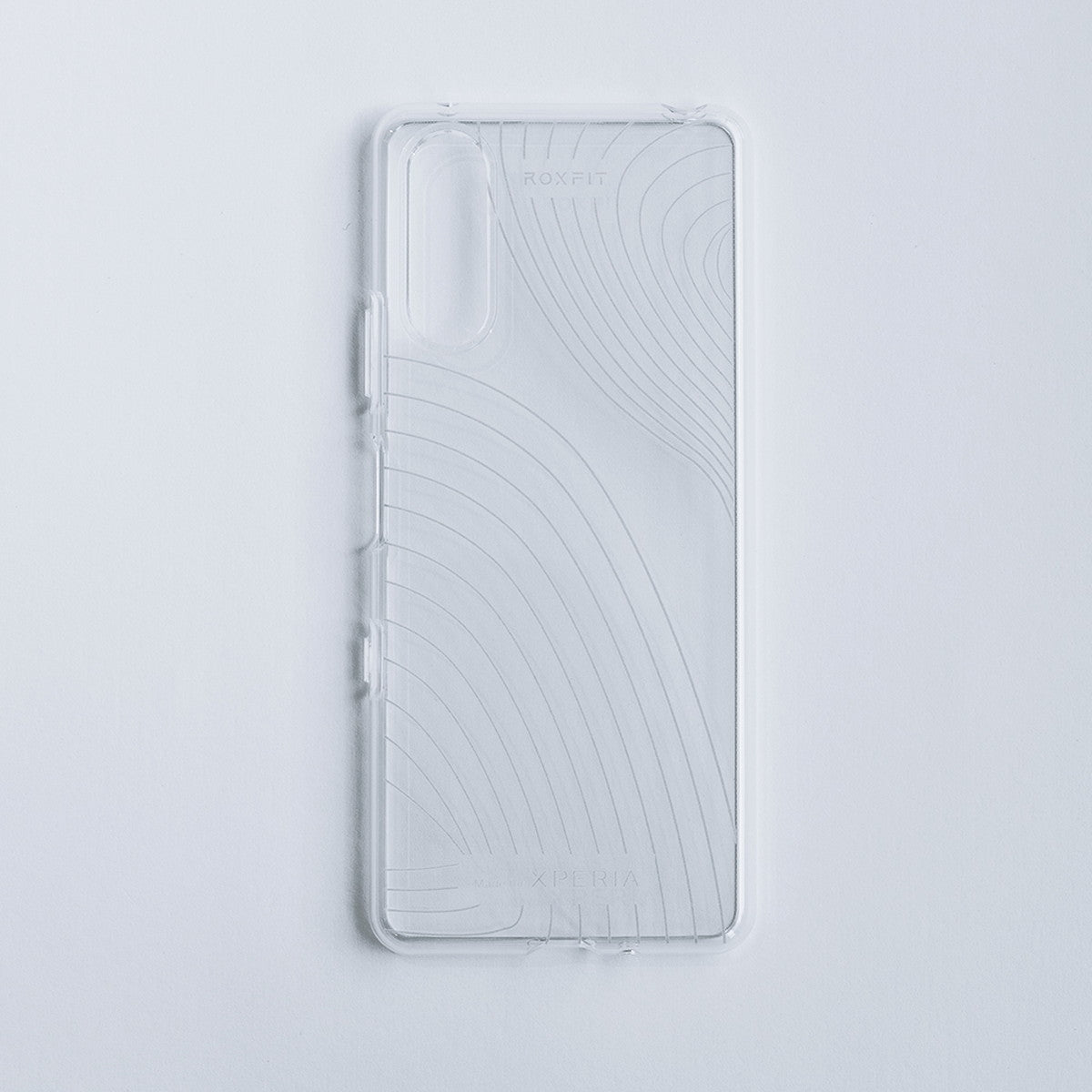 Xperia10III/Xperia10IIILiteケース ROXFIT ソフト 耐衝撃 ウェイビーシルバー