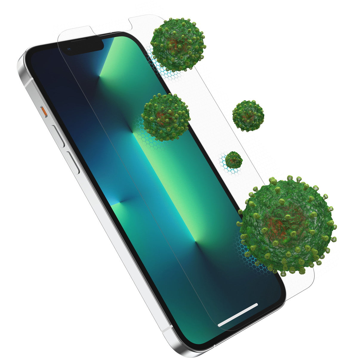 iPhone14Proフィルム Amplify Glass Antimicrobial 抗菌性