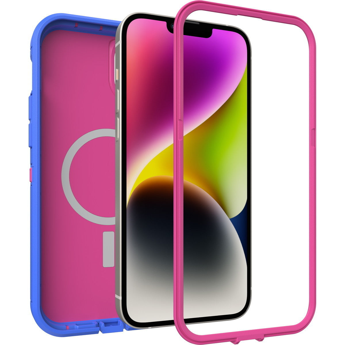 iPhone14Plusケース Defender XT 耐衝撃 ブルーミングロータス