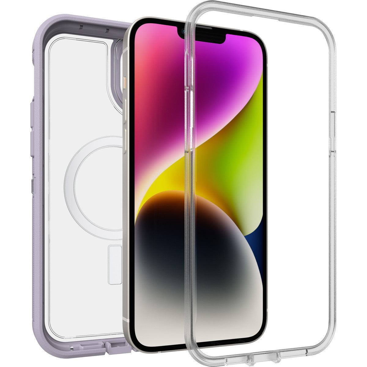 iPhone14Plusケース Defender XT Clear 耐衝撃 ラベンダースカイ