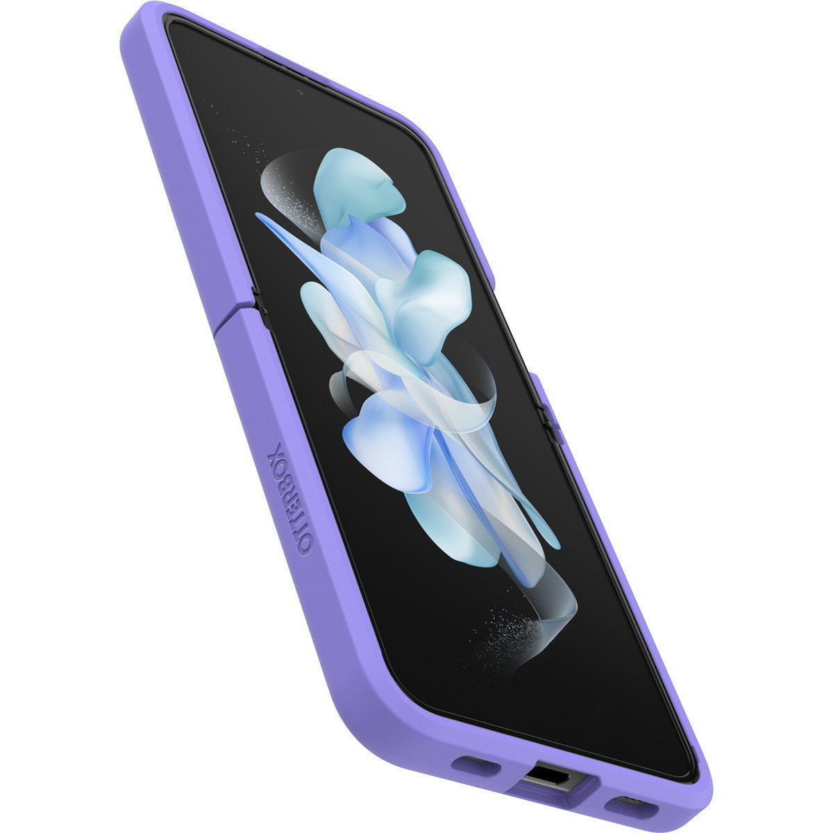 Galaxy Z Flip4ケース Thin Flex 耐衝撃 スパークルパープルエクシング