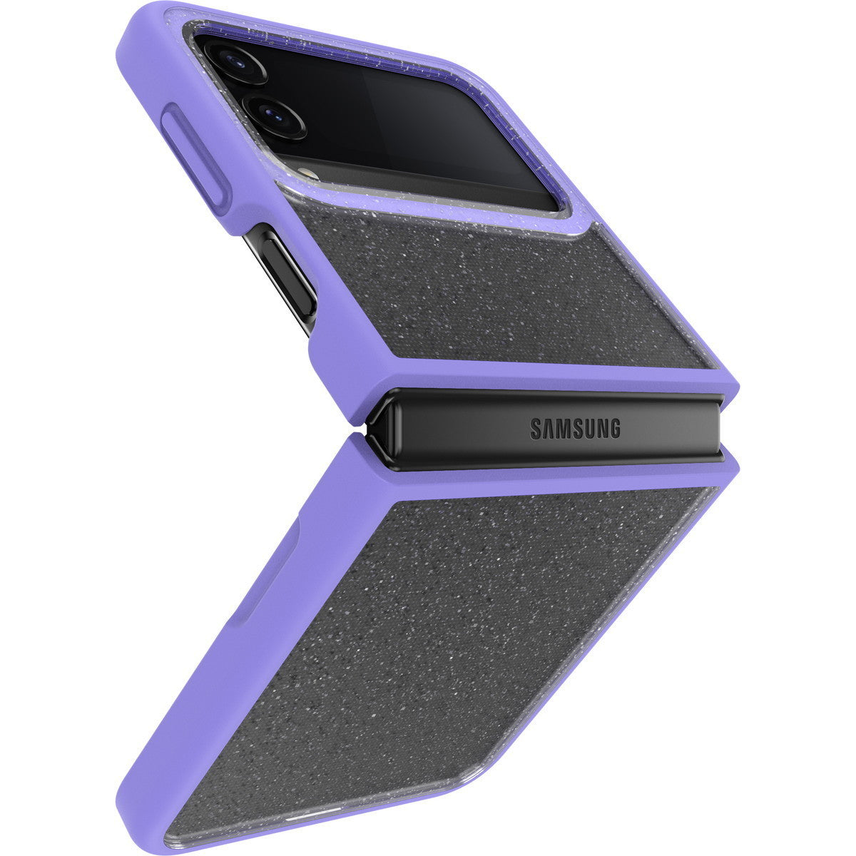 Galaxy Z Flip4ケース Thin Flex 耐衝撃 スパークルパープルエクシング