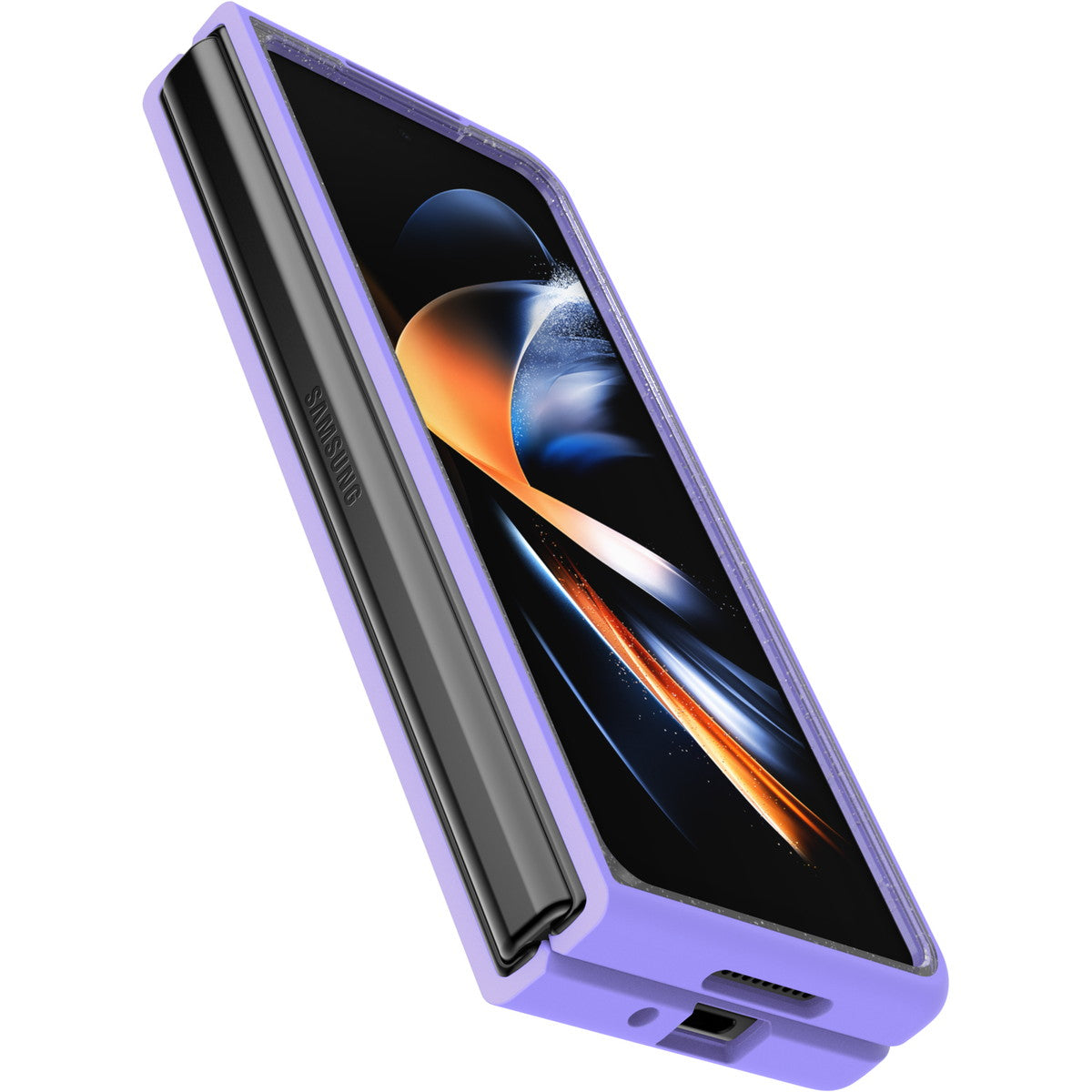 Galaxy Z Fold4ケース Thin Flex 耐衝撃 スパークルパープルエクシング