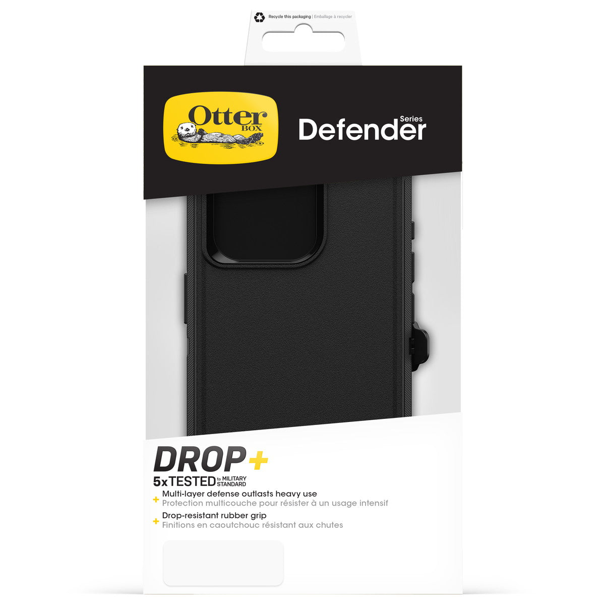 iPhone15Proケース Defender 耐衝撃 MILスペック ブラック