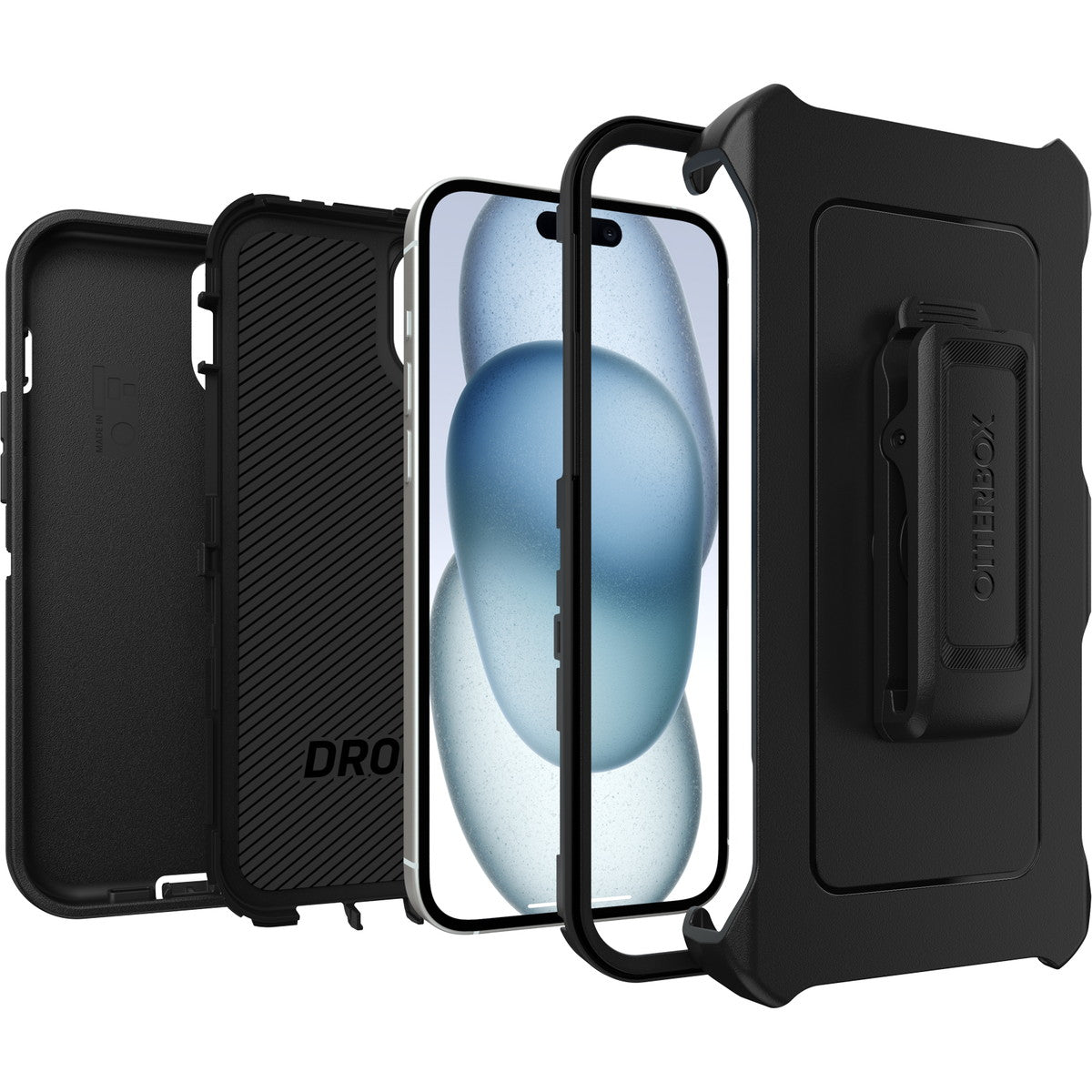 iPhone15Plusケース Defender 耐衝撃 MILスペック ブラック