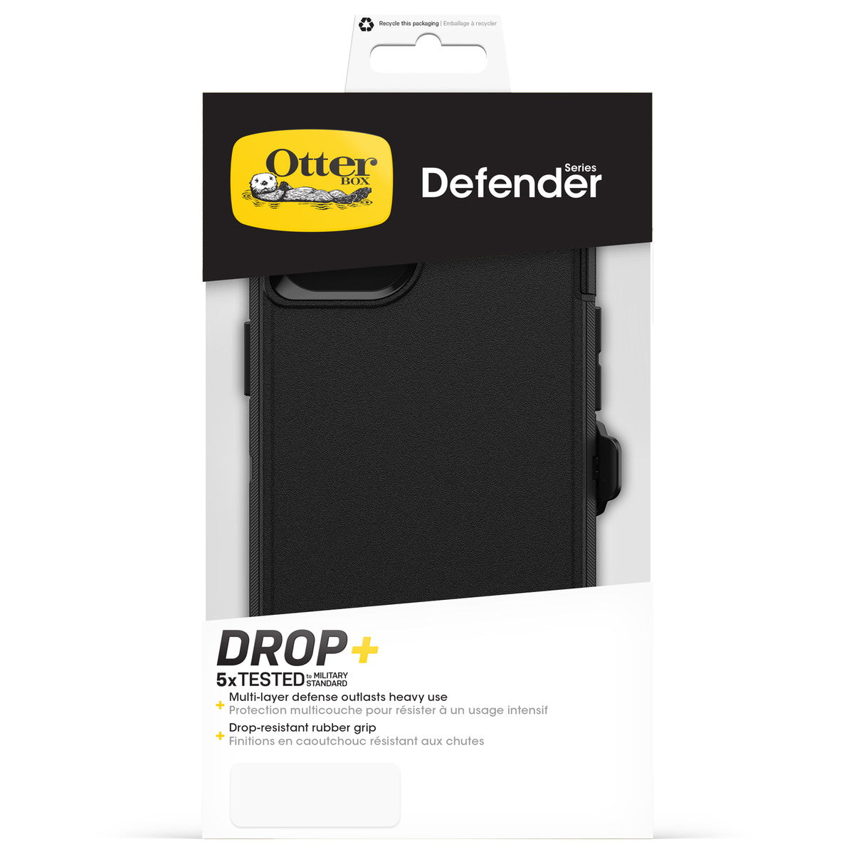 iPhone15Plusケース Defender 耐衝撃 MILスペック ブラック