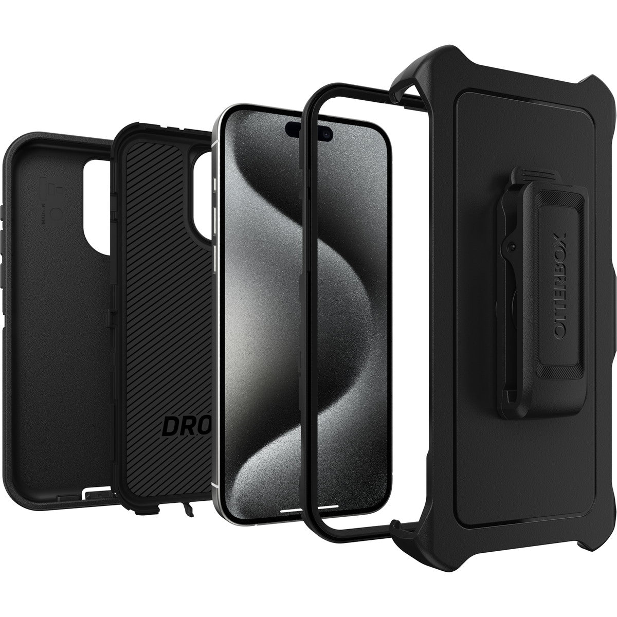 iPhone15ProMaxケース Defender 耐衝撃 MILスペック ブラック
