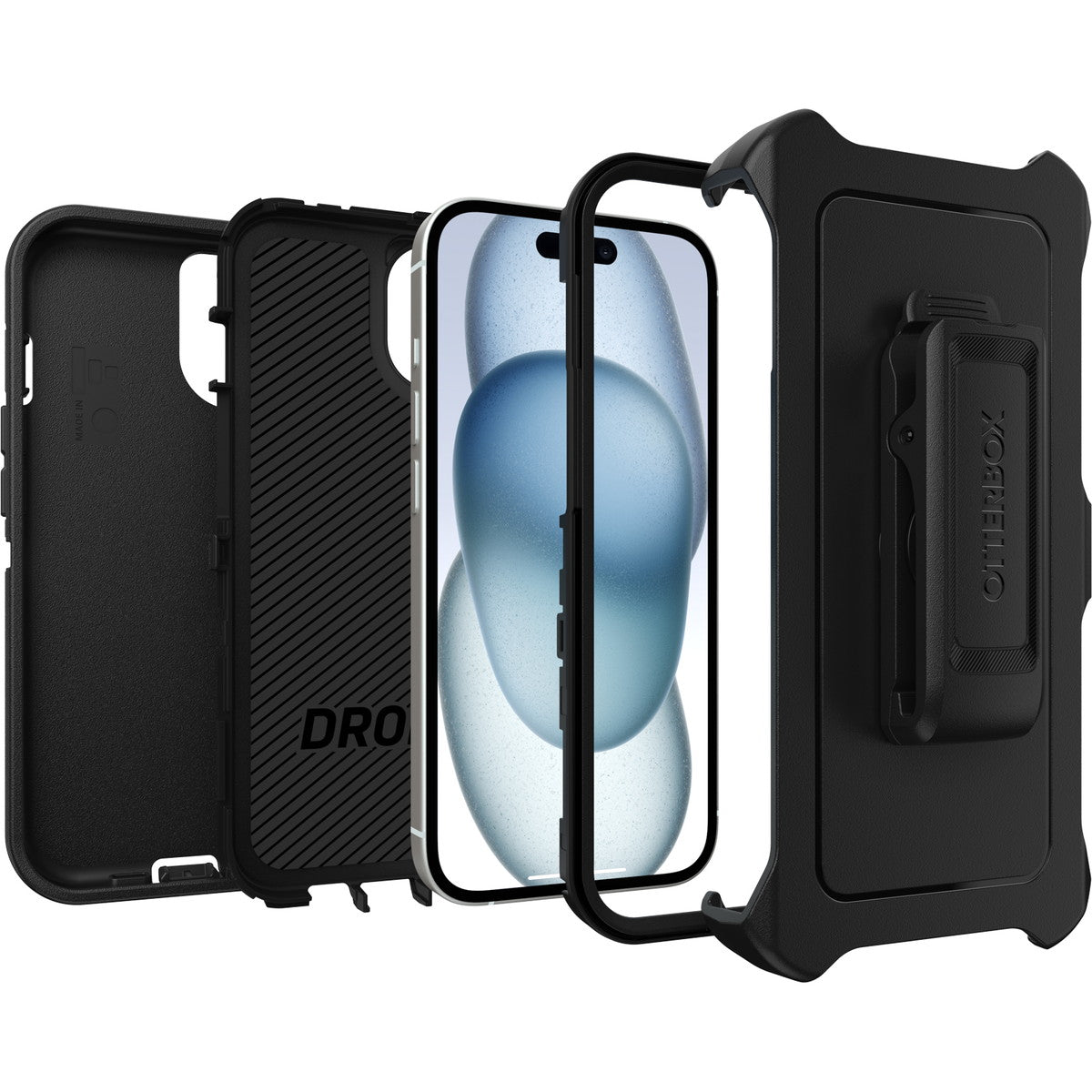 iPhone15ケース Defender 耐衝撃 MILスペック ブラック