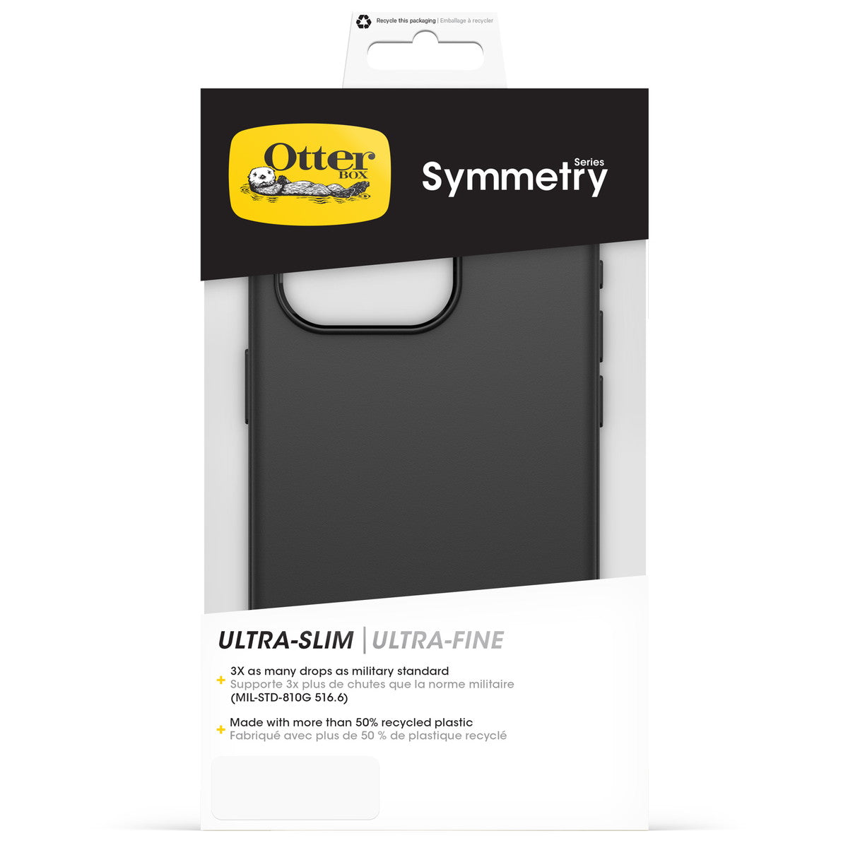iPhone15Proケース Symmetry 耐衝撃 MILスペック ブラック