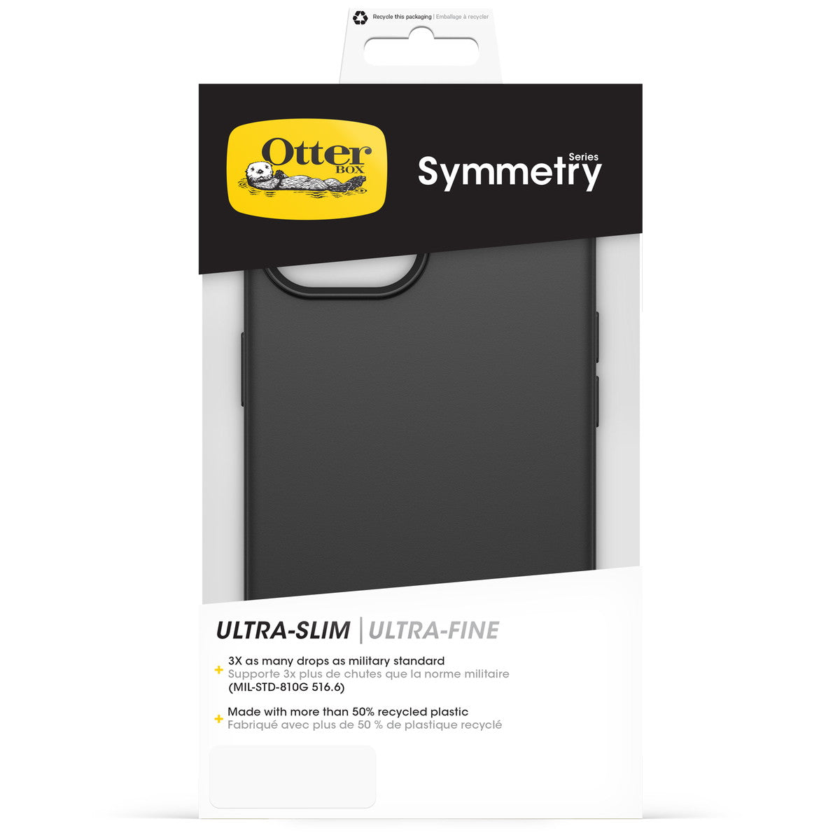 iPhone15ケース Symmetry 耐衝撃 MILスペック ブラック