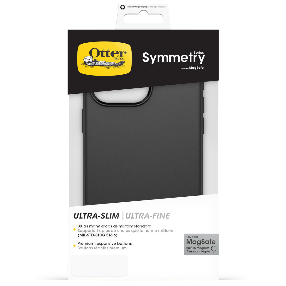 iPhone15ProMaxケース Symmetry 耐衝撃 MILスペック MagSafe ブラック