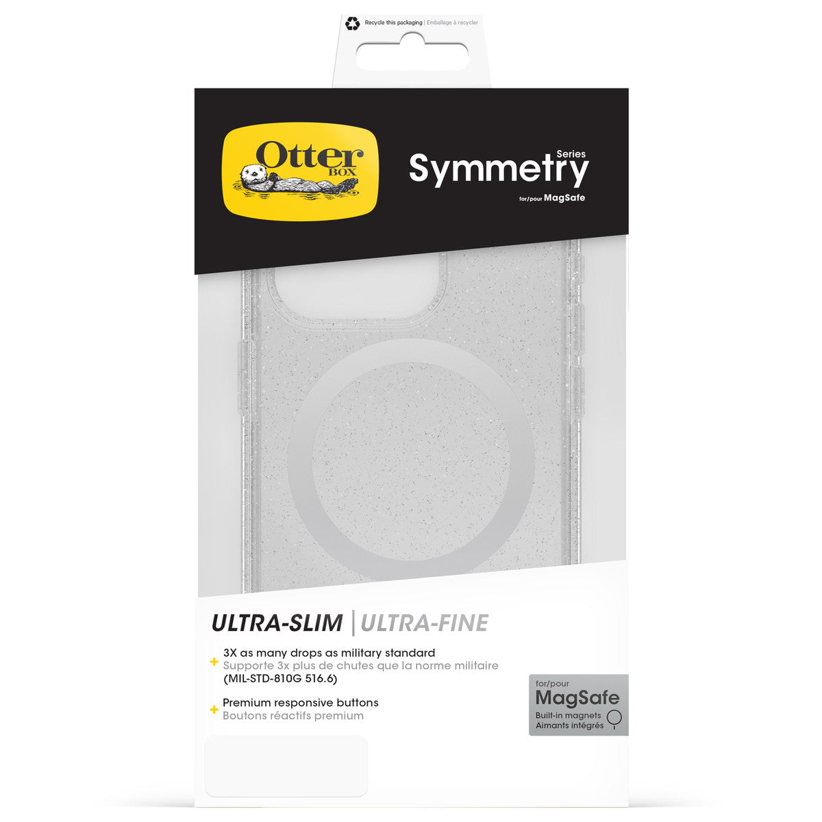 iPhone15Proケース Symmetry Clear MagSafe 耐衝撃 MILスペック スターダストクリア