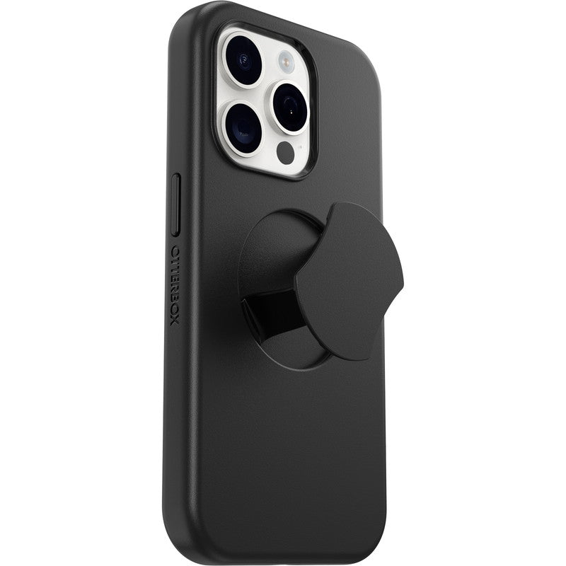 iPhone15Proケース OtterGrip Symmetry 耐衝撃 MILスペック グリップ付 MagSafe ブラック