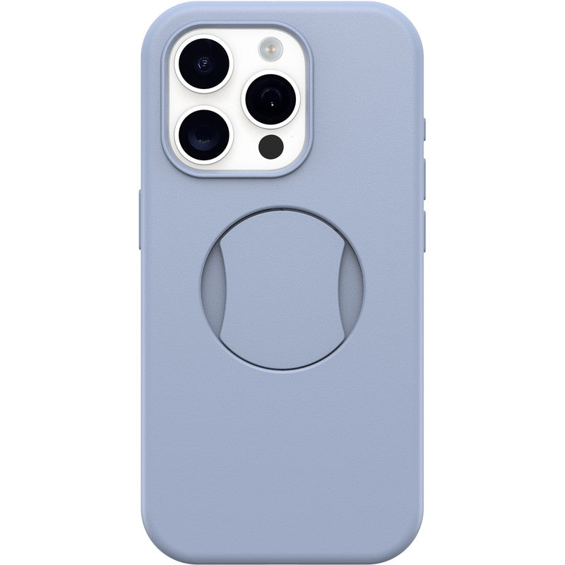 iPhone15Proケース OtterGrip Symmetry 耐衝撃 MILスペック グリップ付 MagSafe ブルー