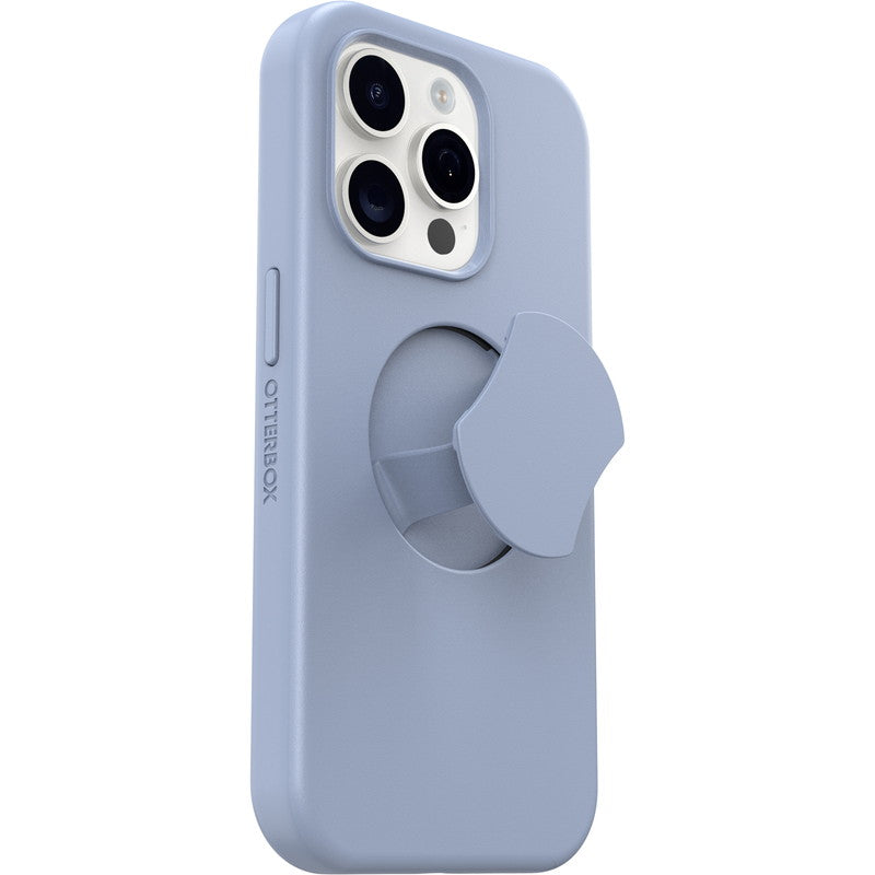 iPhone15Proケース OtterGrip Symmetry 耐衝撃 MILスペック グリップ付 MagSafe ブルー