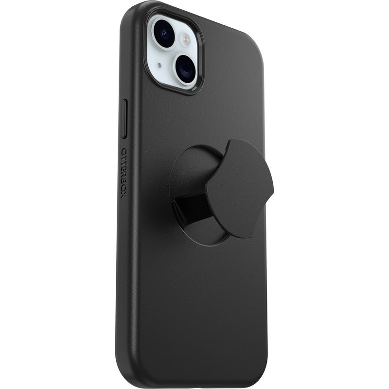 iPhone15Plusケース OtterGrip Symmetry 耐衝撃 MILスペック グリップ付 MagSafe ブラック