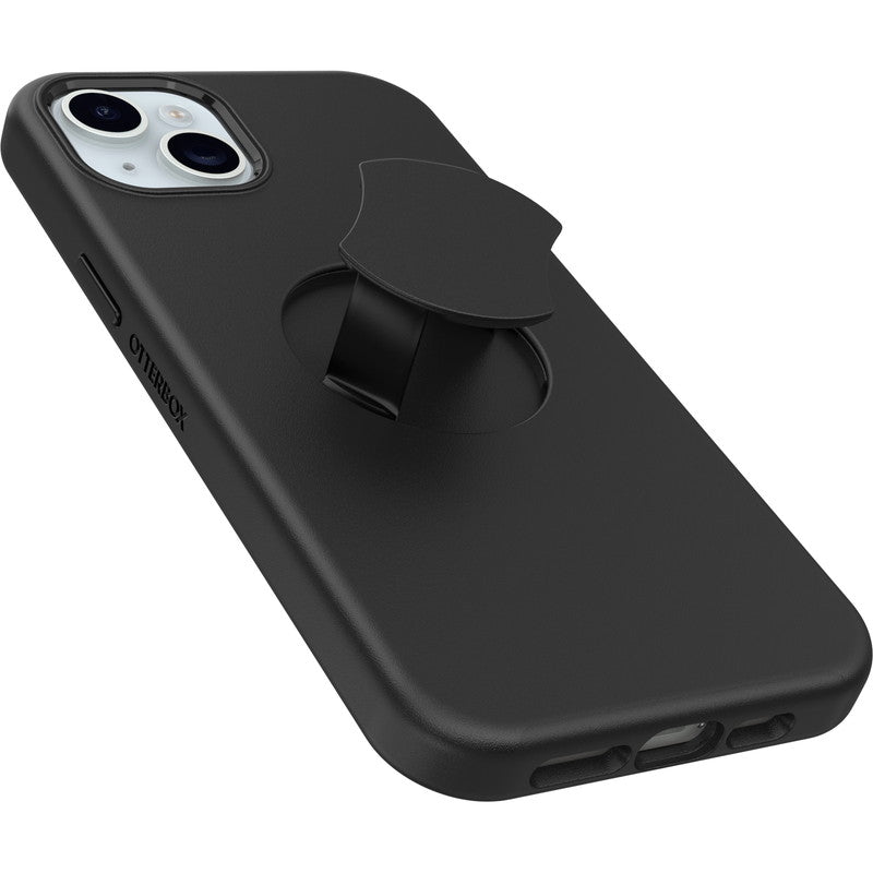 iPhone15Plusケース OtterGrip Symmetry 耐衝撃 MILスペック グリップ付 MagSafe ブラック