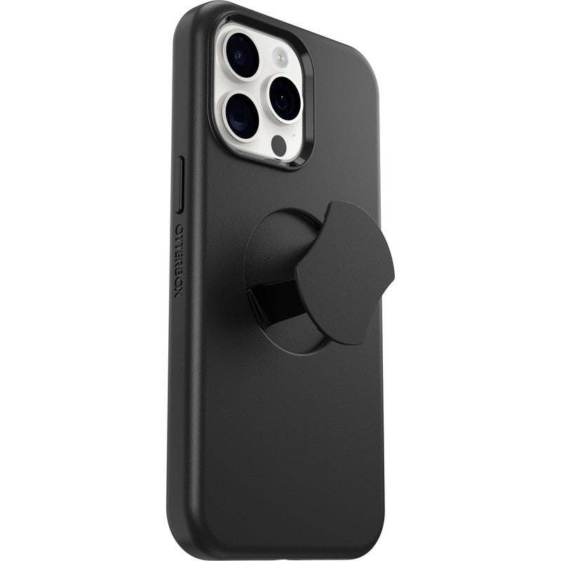 iPhone15ProMaxケース OtterGrip Symmetry 耐衝撃 MILスペック グリップ付 MagSafe ブラック