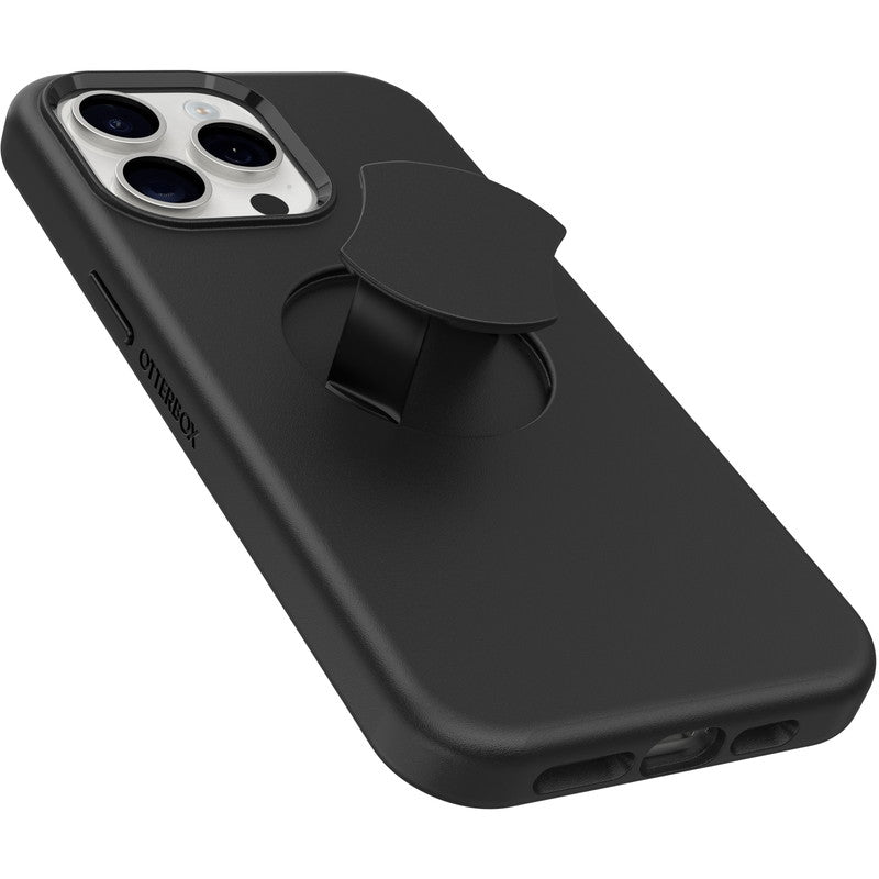 iPhone15ProMaxケース OtterGrip Symmetry 耐衝撃 MILスペック グリップ付 MagSafe ブラック