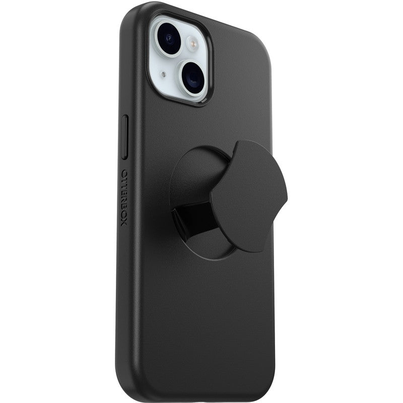 iPhone15ケース OtterGrip Symmetry 耐衝撃 MILスペック グリップ付 MagSafe ブラック