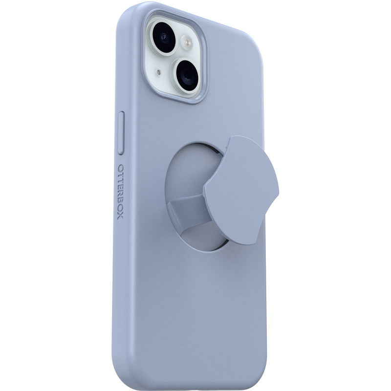iPhone15ケース OtterGrip Symmetry 耐衝撃 MILスペック グリップ付 MagSafe ブルー