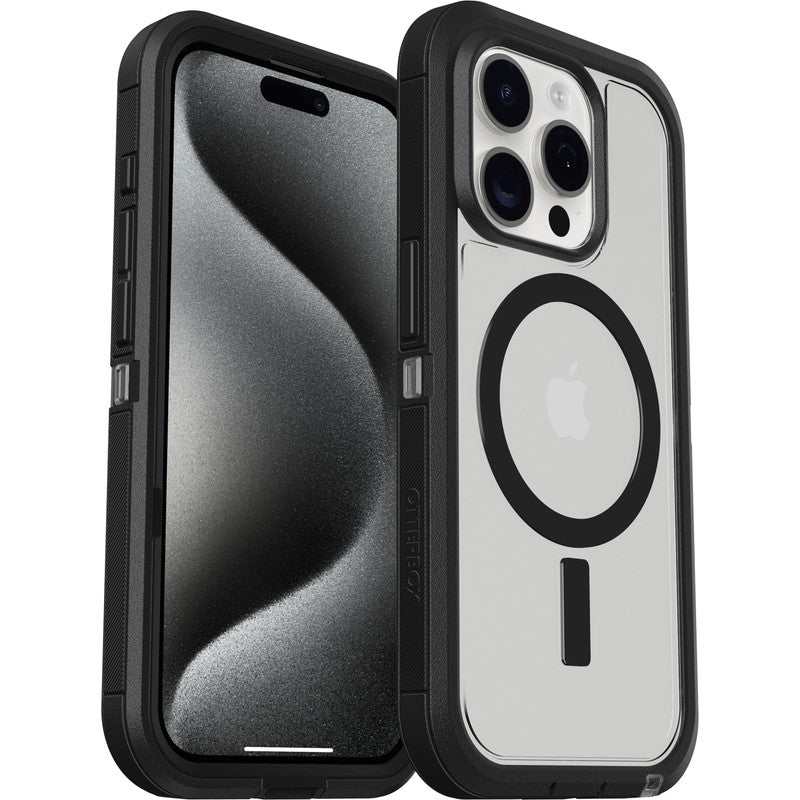 iPhone15Proケース Defender XT Clear 耐衝撃 MILスペック MagSafe ダークサイド