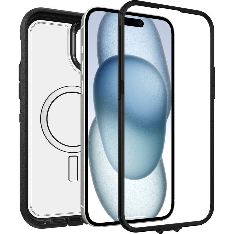 iPhone15Plusケース Defender XT Clear 耐衝撃 MILスペック MagSafe ダークサイド