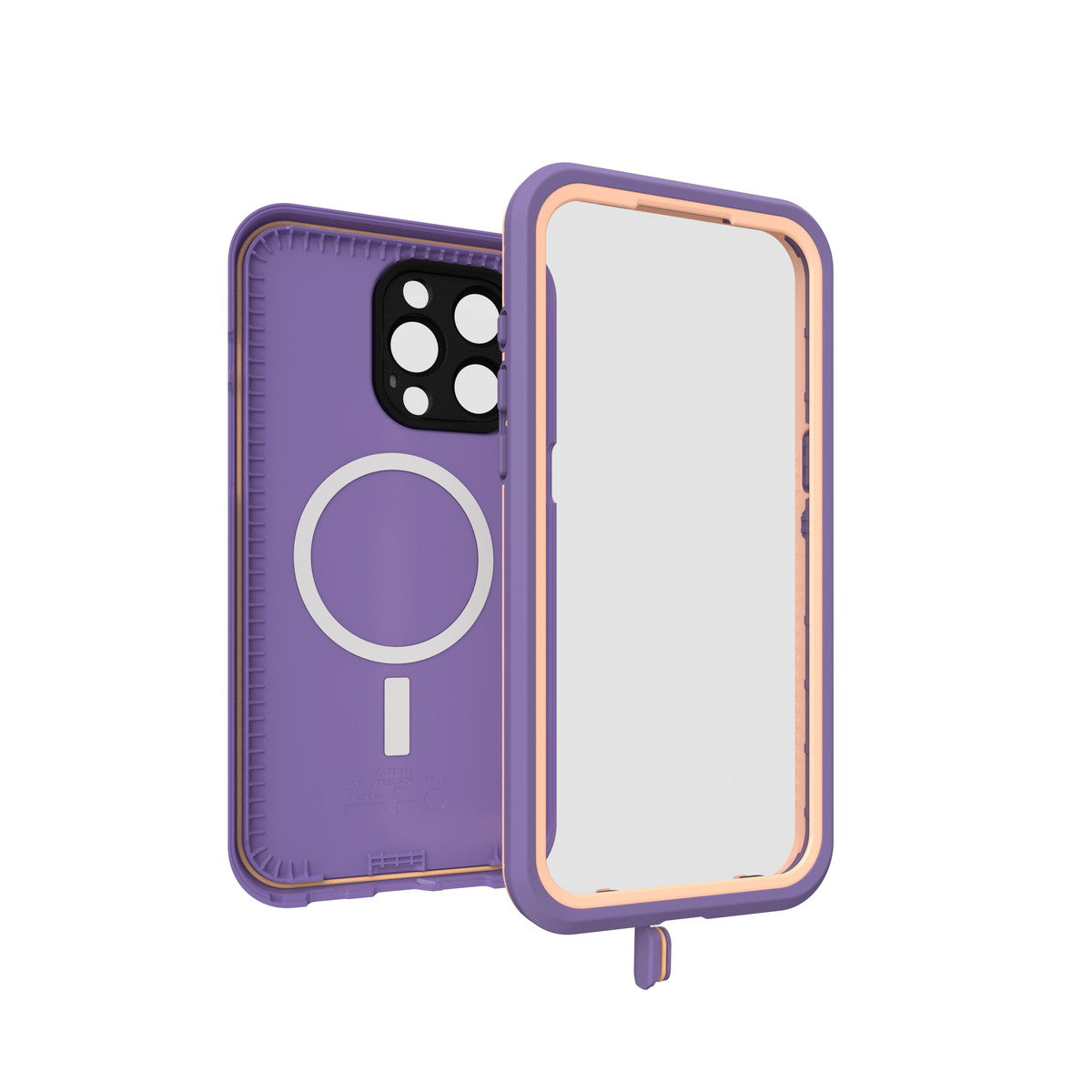 iPhone15ProMaxケース Fre 耐衝撃 MILスペック 防水 MagSafe プラム