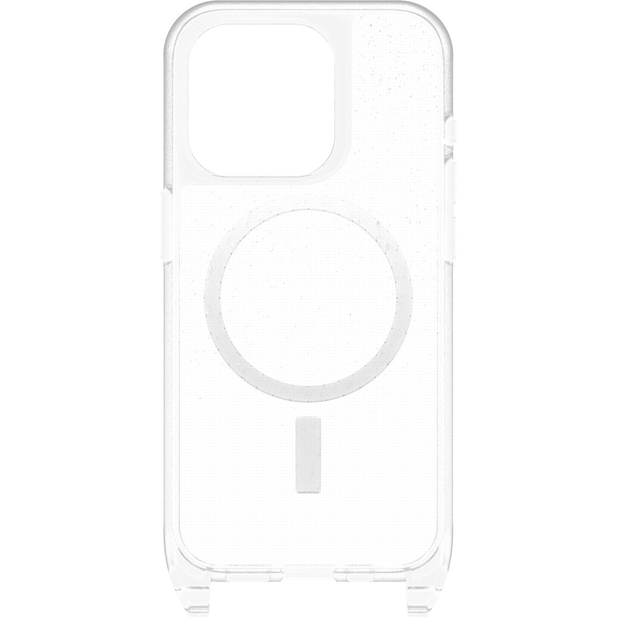 iPhone15Proケース React Necklace 耐衝撃 MILスペック MagSafe ストラップ可 スターダストクリア