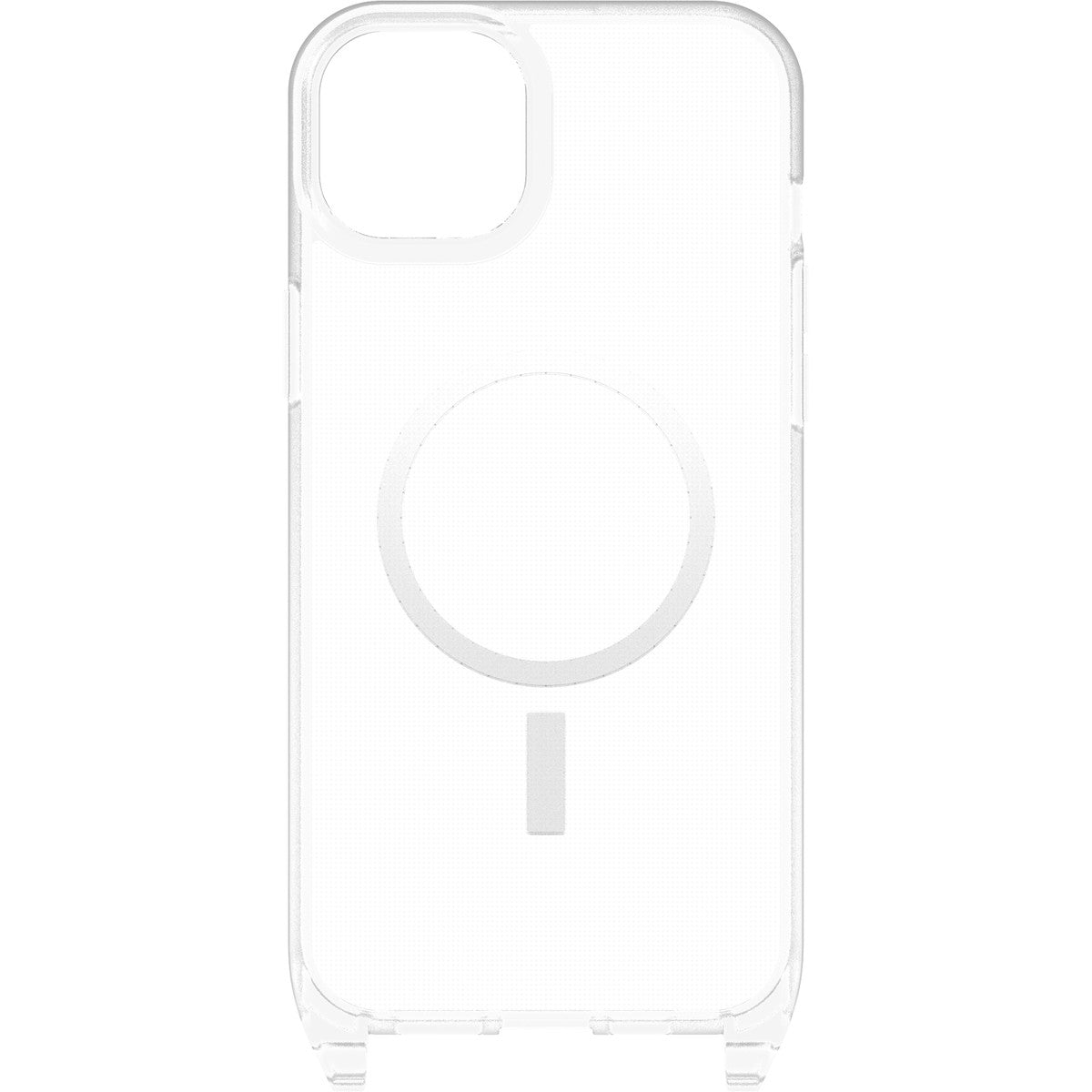 iPhone15Plusケース React Necklace 耐衝撃 MILスペック MagSafe ストラップ可 クリア