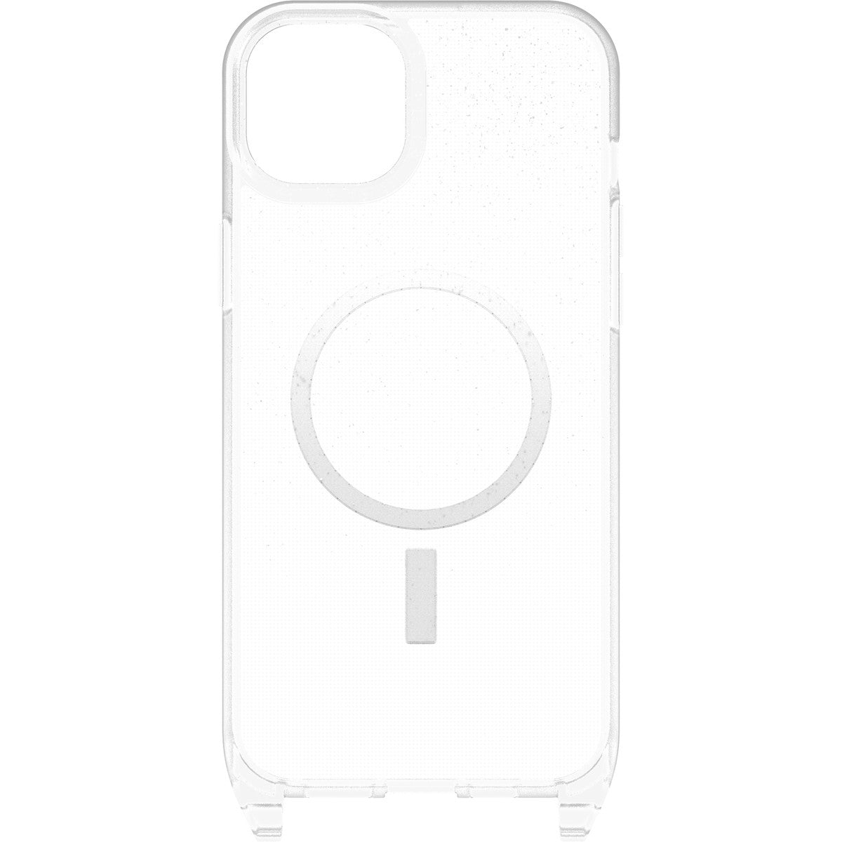 iPhone15Plusケース React Necklace 耐衝撃 MILスペック MagSafe ストラップ可 スターダストクリア