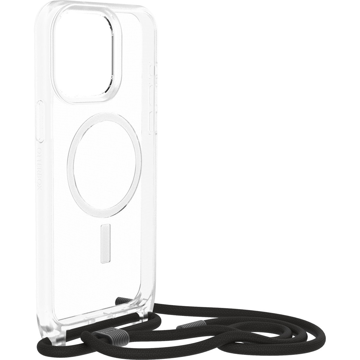iPhone15ProMaxケース React Necklace 耐衝撃 MILスペック MagSafe ストラップ可 クリア