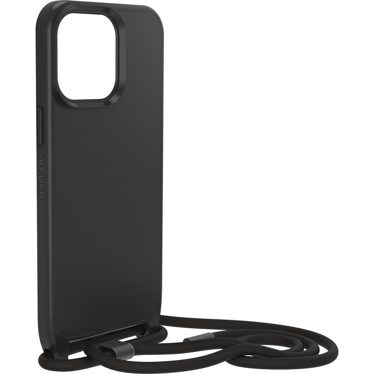 iPhone15ProMaxケース React Necklace 耐衝撃 MILスペック MagSafe ストラップ可 ブラック