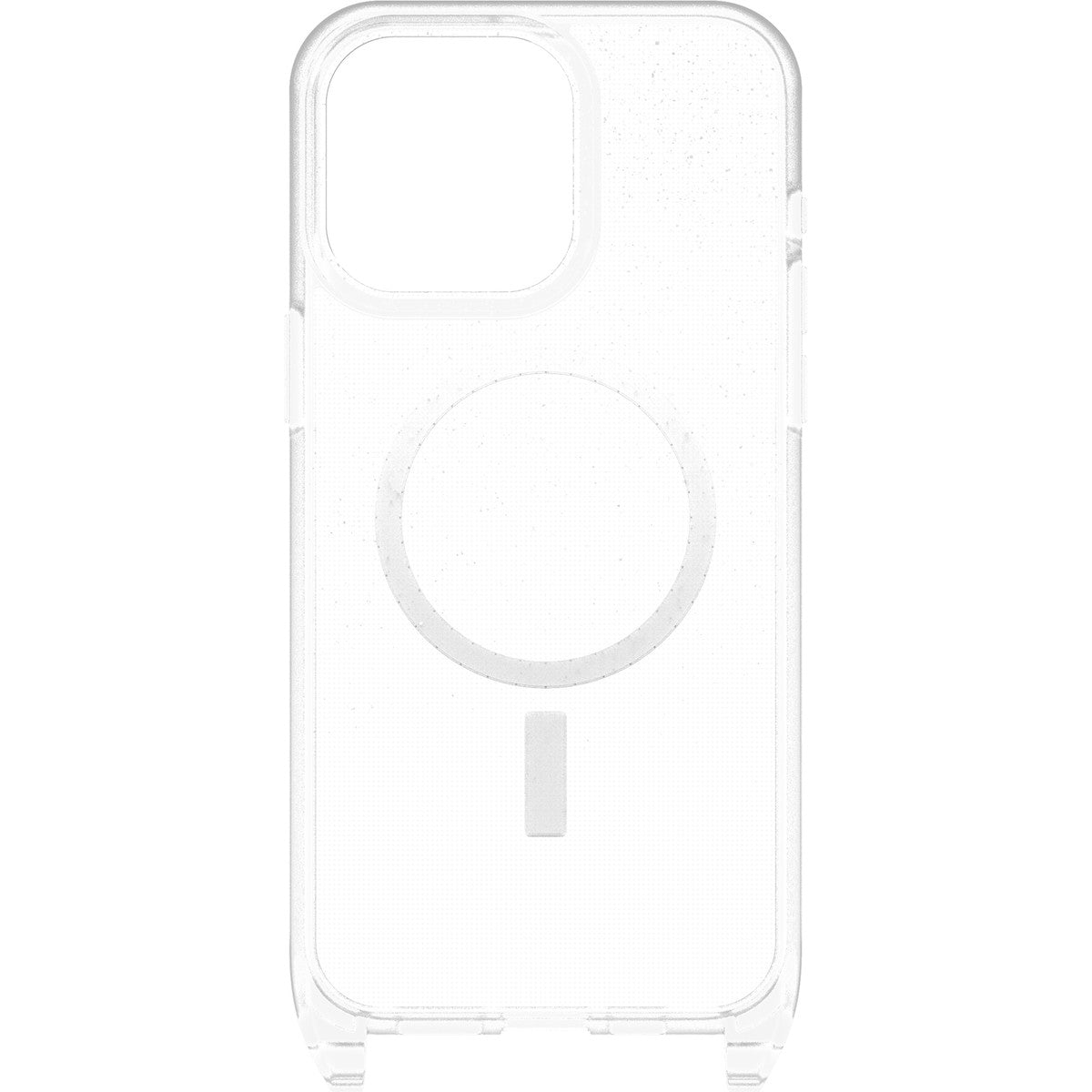 iPhone15ProMaxケース React Necklace 耐衝撃 MILスペック MagSafe ストラップ可 スターダストクリア