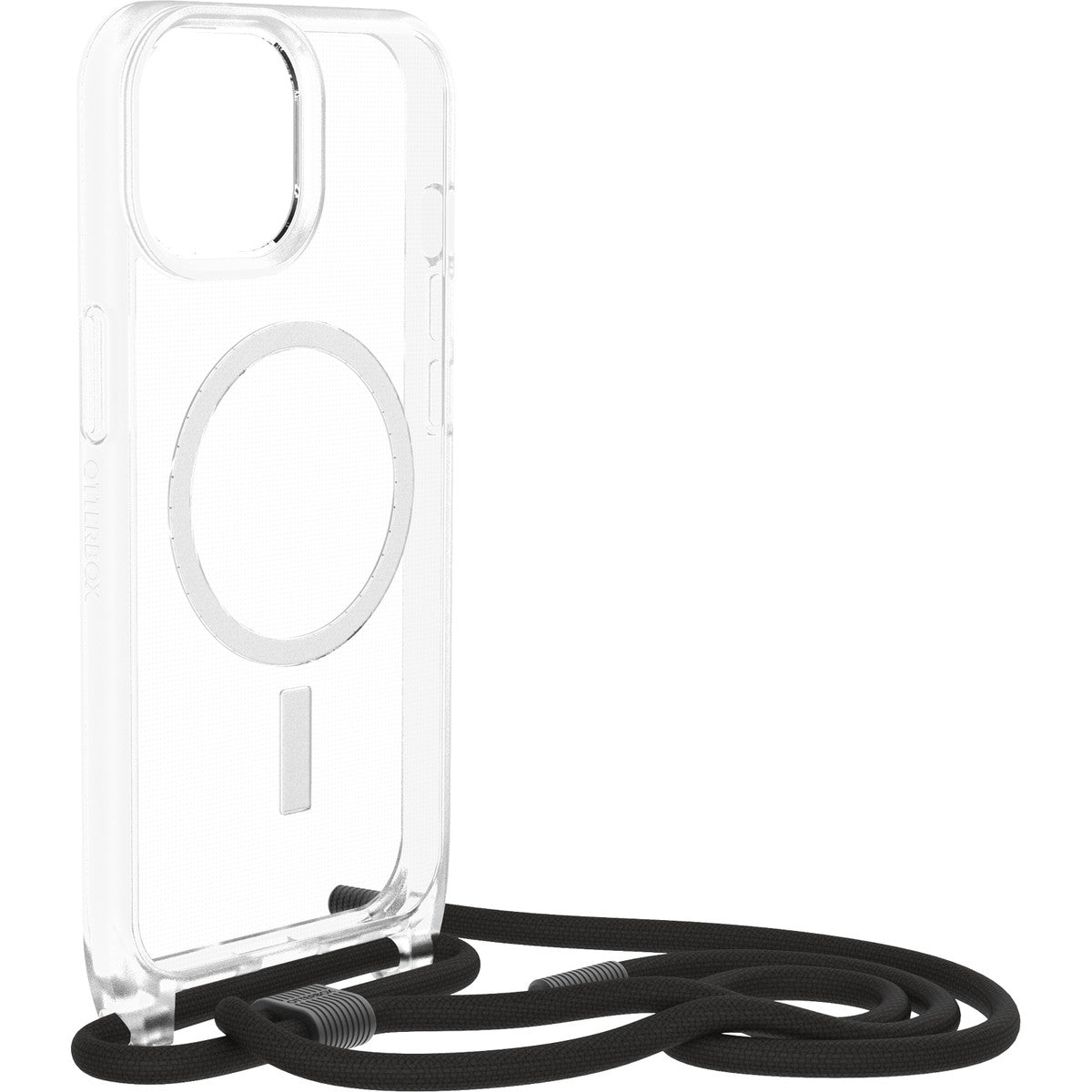 iPhone15ケース React Necklace 耐衝撃 MILスペック MagSafe ストラップ可 クリア