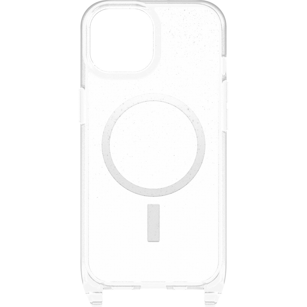 iPhone15ケース React Necklace 耐衝撃 MILスペック MagSafe ストラップ可 スターダストクリア
