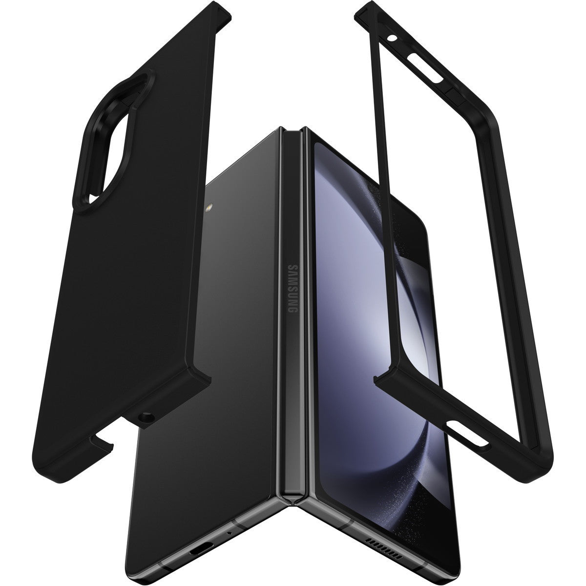 Galaxy Z Fold5ケース Thin Flex 耐衝撃 ブラック
