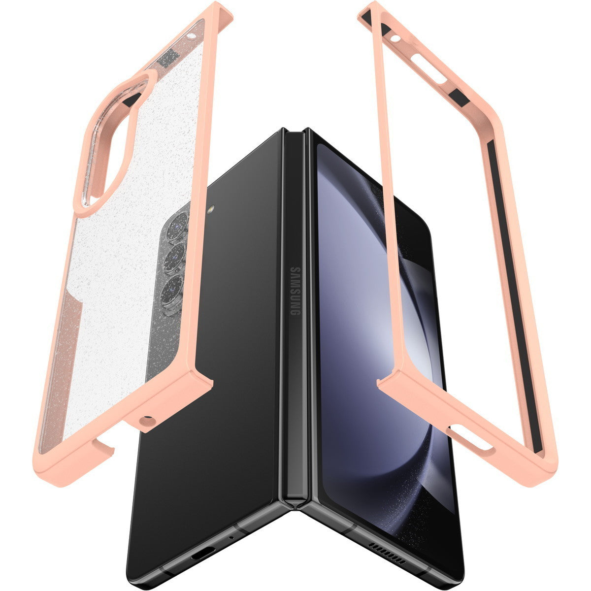 Galaxy Z Fold5ケース Thin Flex 耐衝撃 スウィートピーチ