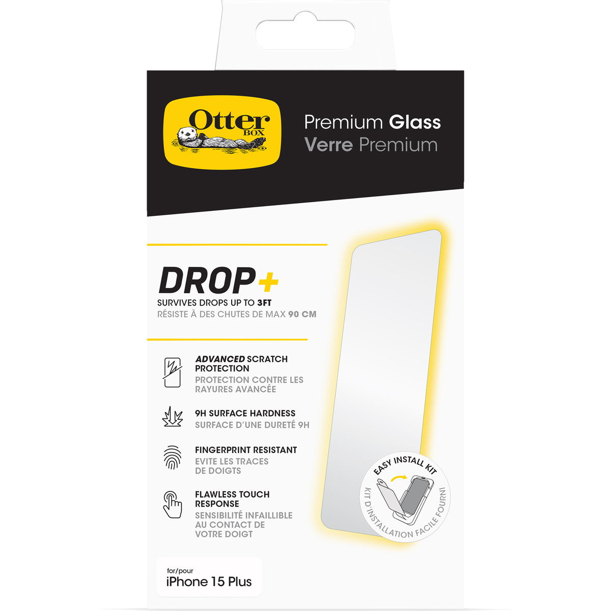 iPhone15Plusフィルム Premium Pro Glass Antimicrobial BlueLight 抗菌性 ブルーライト軽減