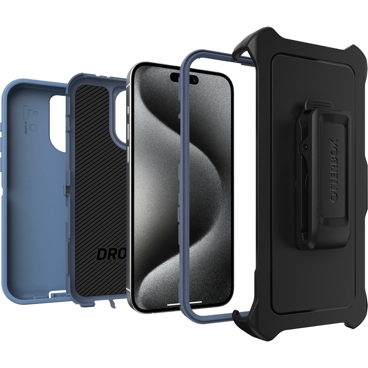 iPhone15ProMaxケース Defender 耐衝撃 MILスペック ベビーブルージーンズ