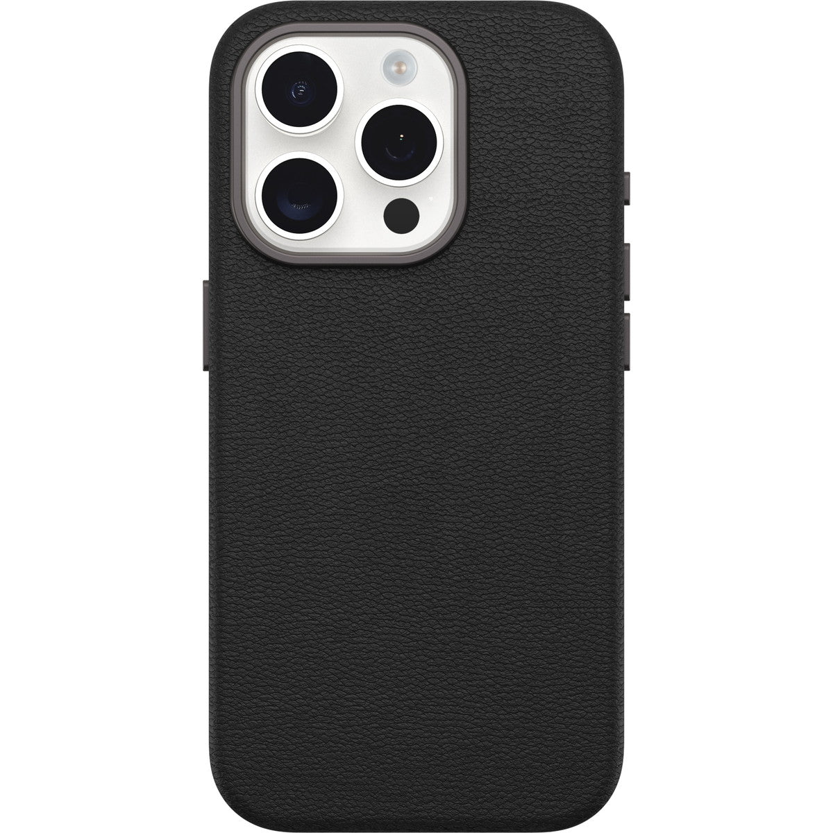 iPhone15Proケース Symmetry Cactus Leather Noir Ash ブラック