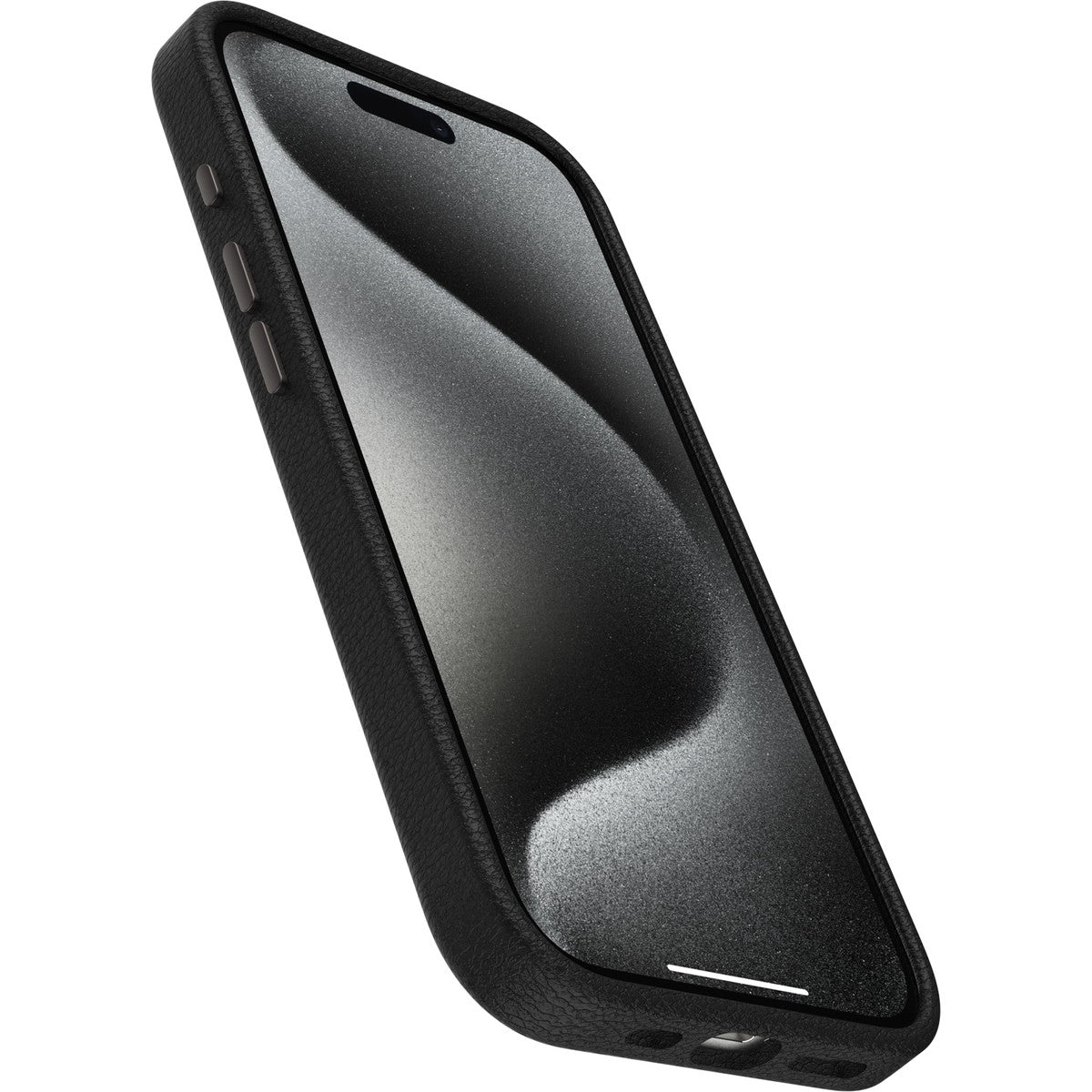 iPhone15Proケース Symmetry Cactus Leather Noir Ash ブラック