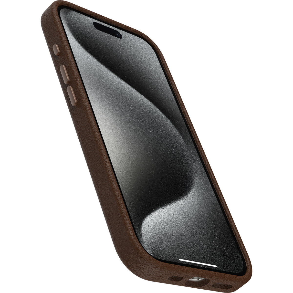 iPhone15Proケース Symmetry Cactus Leather Rich Adobe ブラウン