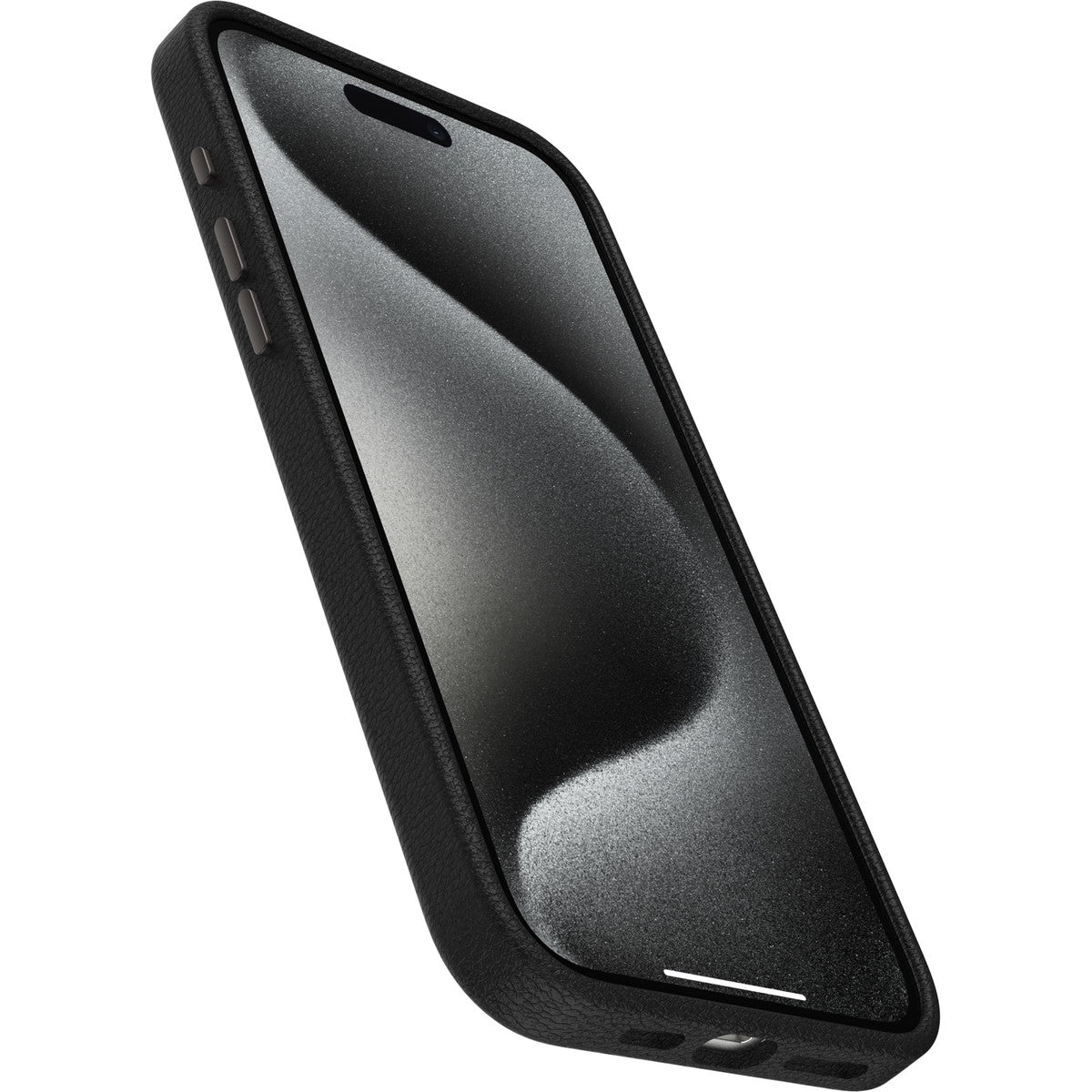 iPhone15ProMaxケース Symmetry Cactus Leather Noir Ash ブラック