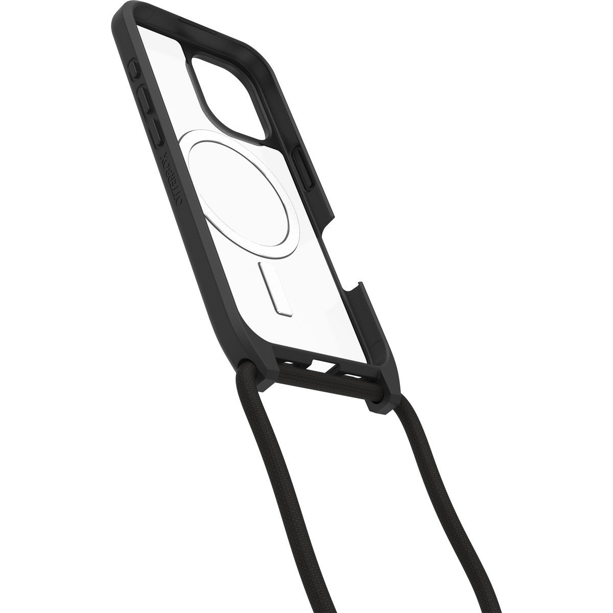 iPhone 16ケース React Necklace ブラッククリスタル