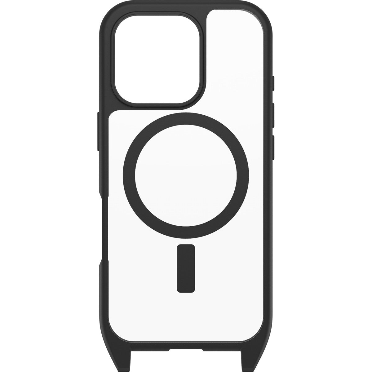 iPhone 16 Proケース React Necklace ブラッククリスタル