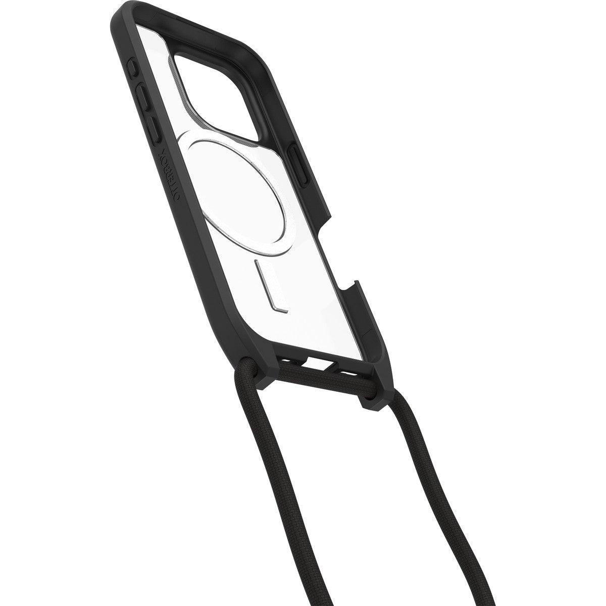 iPhone 16 Proケース React Necklace ブラッククリスタル