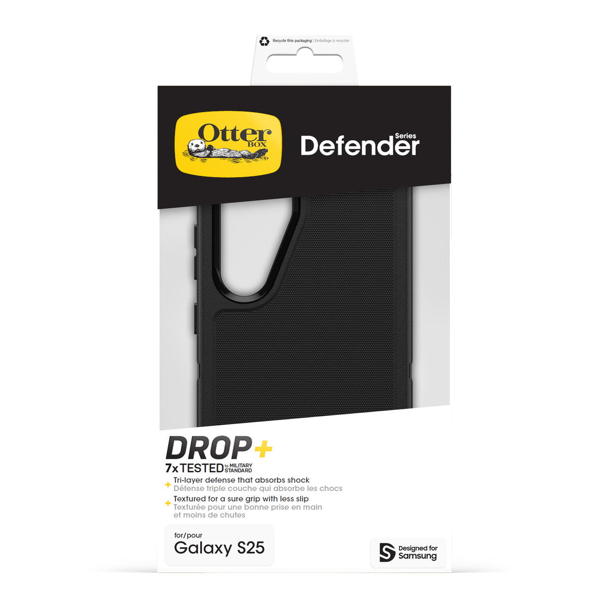 Galaxy S25ケース Defender 耐衝撃 ブラック