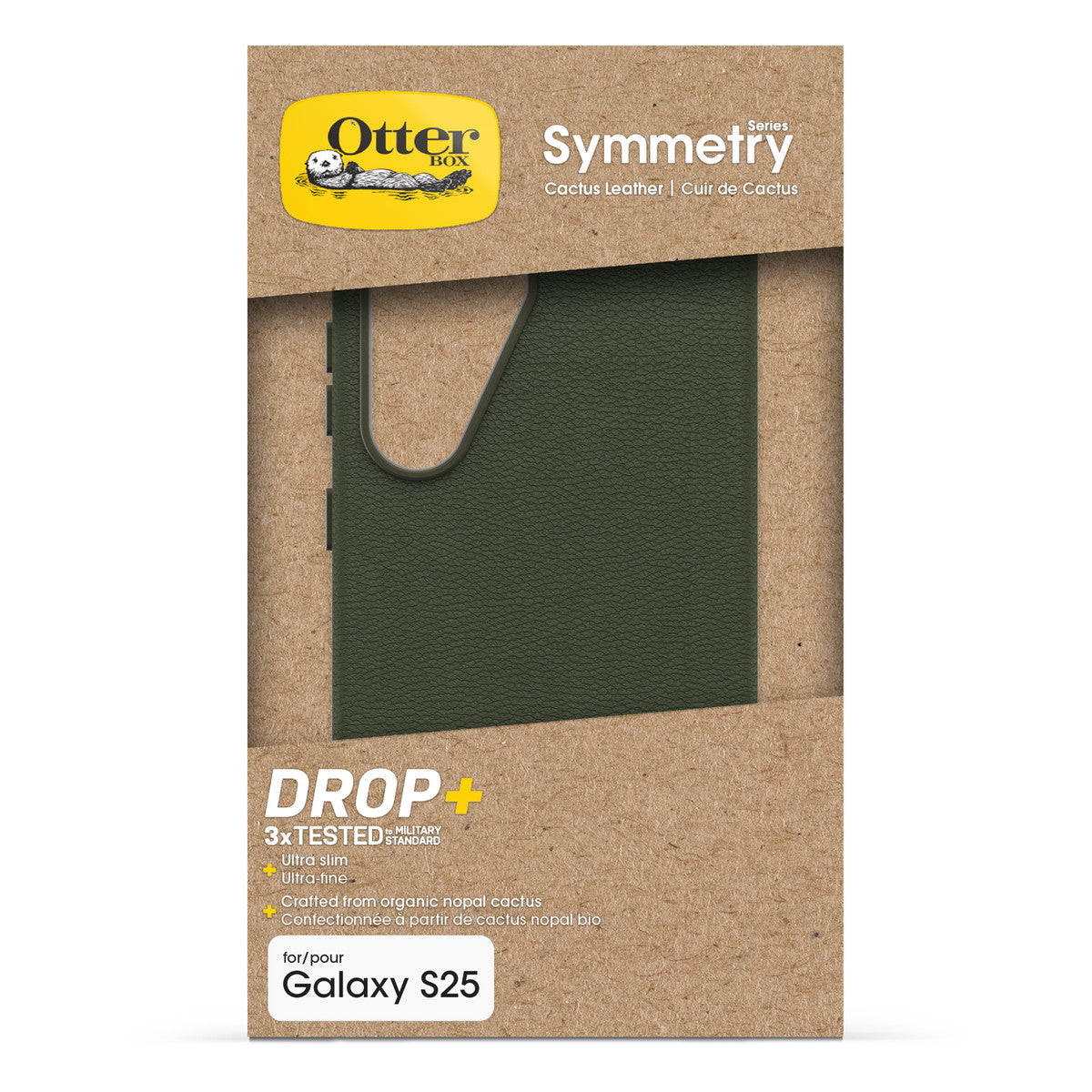 Galaxy S25ケース Symmetry Cactus Leather サボテンレザー 植物性レザー 耐衝撃 カクタスグローブ