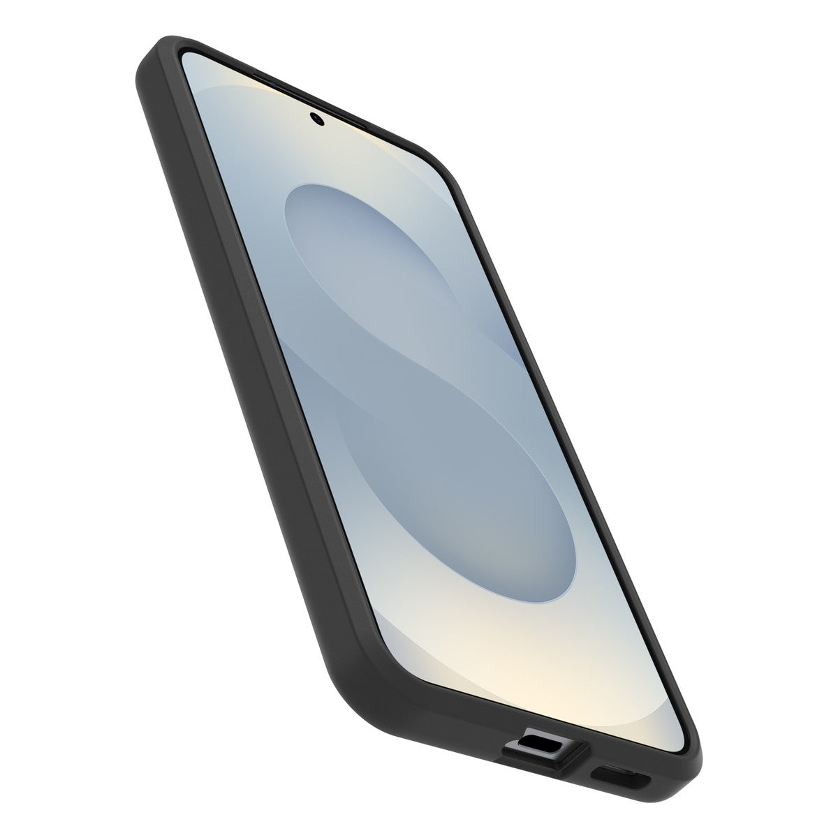 Galaxy S25ケース React 薄型設計 耐衝撃 ブラッククリスタル
